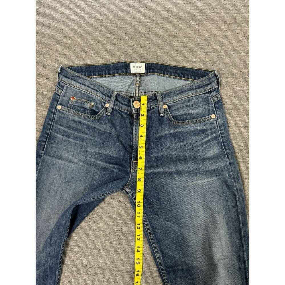 Hudson Blue Denim Skinny Jeans Women’s Mid Rise Size 30 x 30 Made in USA - Picture 5 of 16